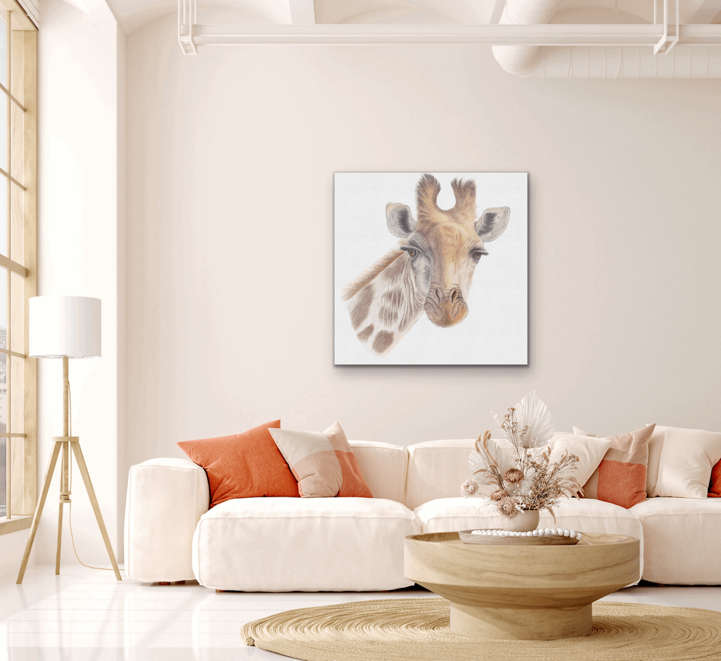 What! - Giraffe Eco Canvas Print