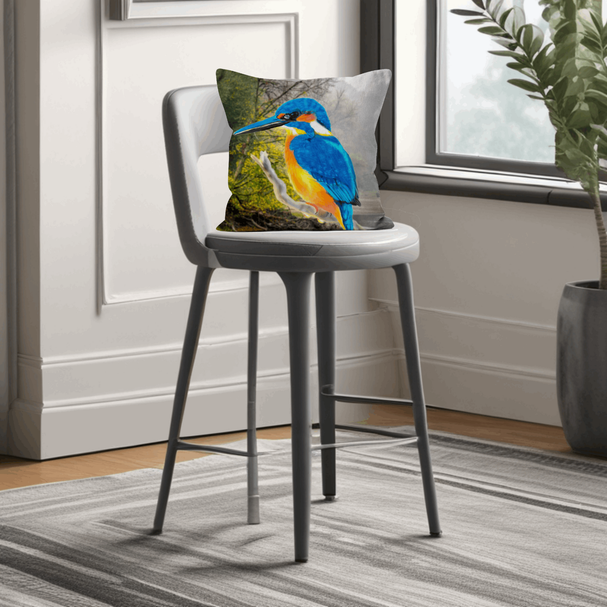 The Fisher King  - Kingfisher Cushion