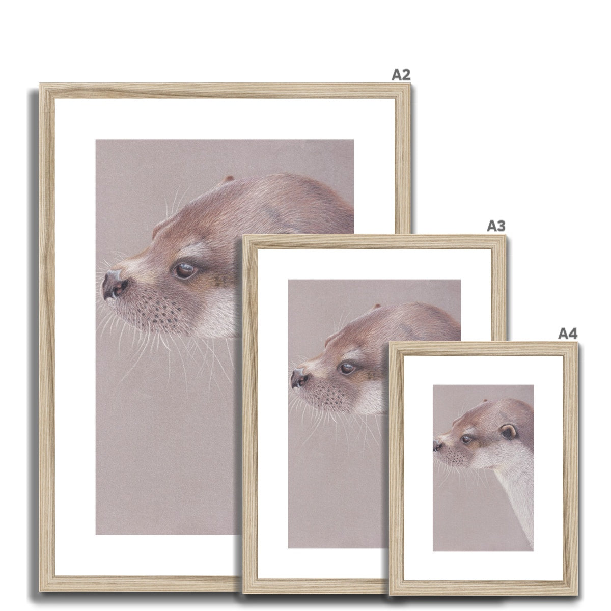 Playful Otter Fine Art Print Sizes