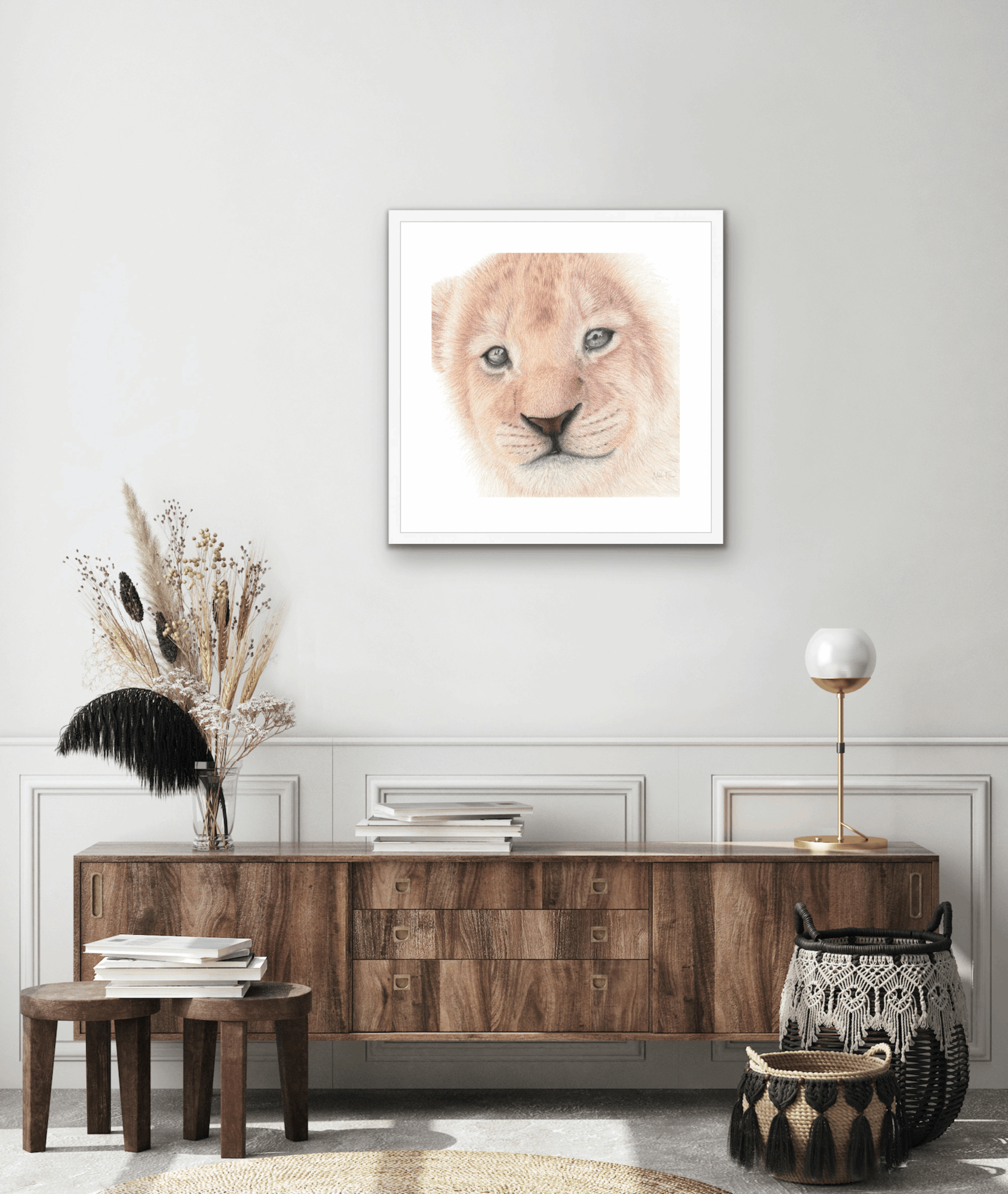 Lion Cub Original Art