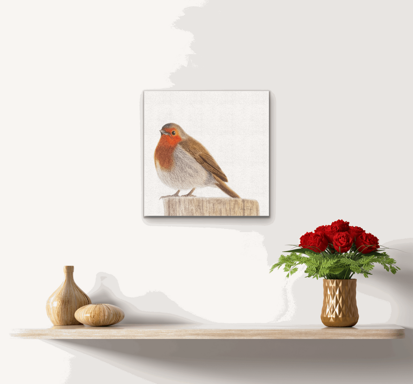 Vibrant Robin Eco Canvas